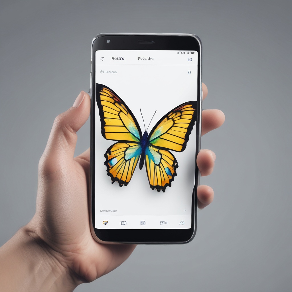 Flutter development mockup on a mobile device